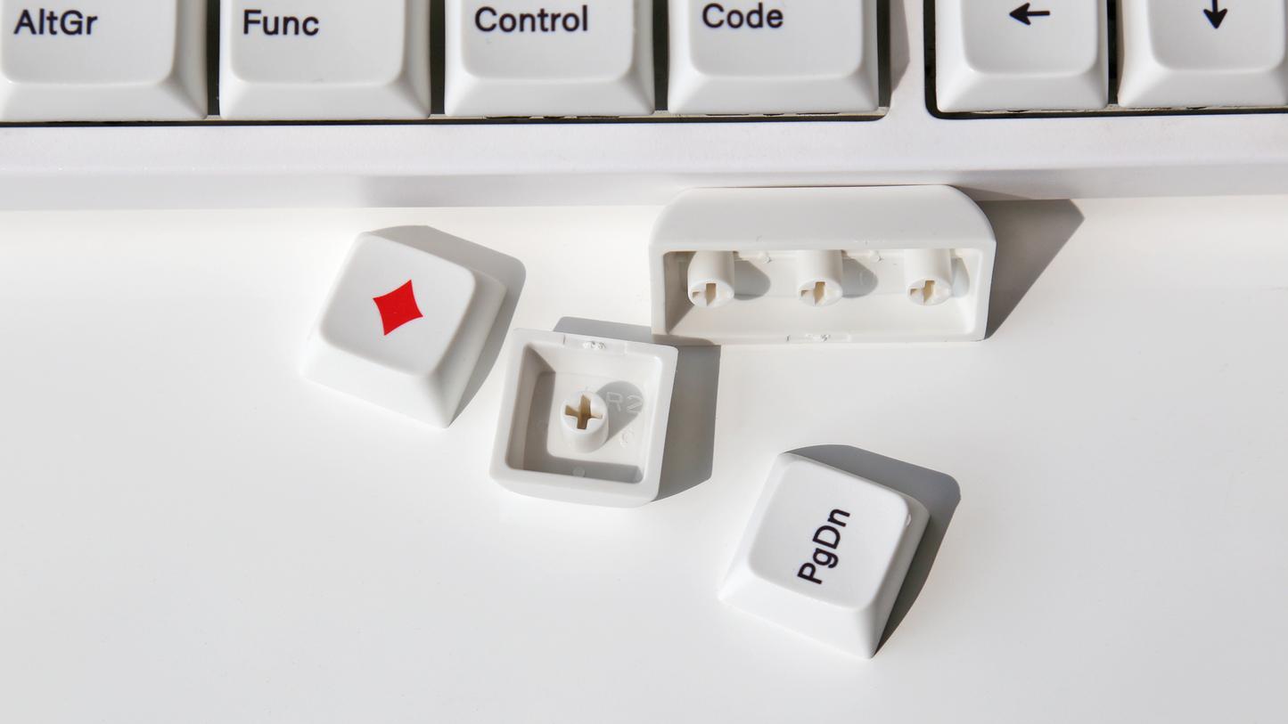 PBT Dye-sub MDA profile keycap set (Simple White)